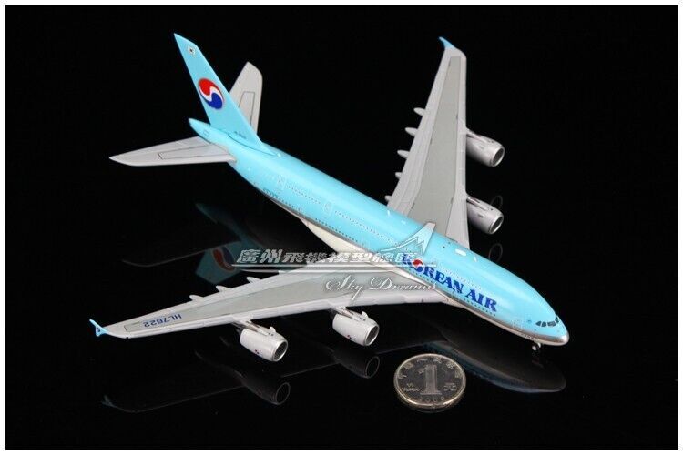1:400 JC Wings KOREAN AIR AIRBUS A380 Passenger Aircraft Diecast Airplane Model
