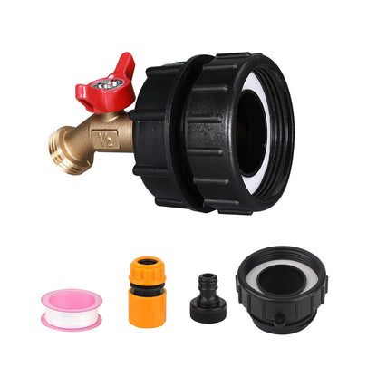 Universal 275-330 Gal IBC Tote Brass Adapter Valve Kit 3 Sizes Connector Set
