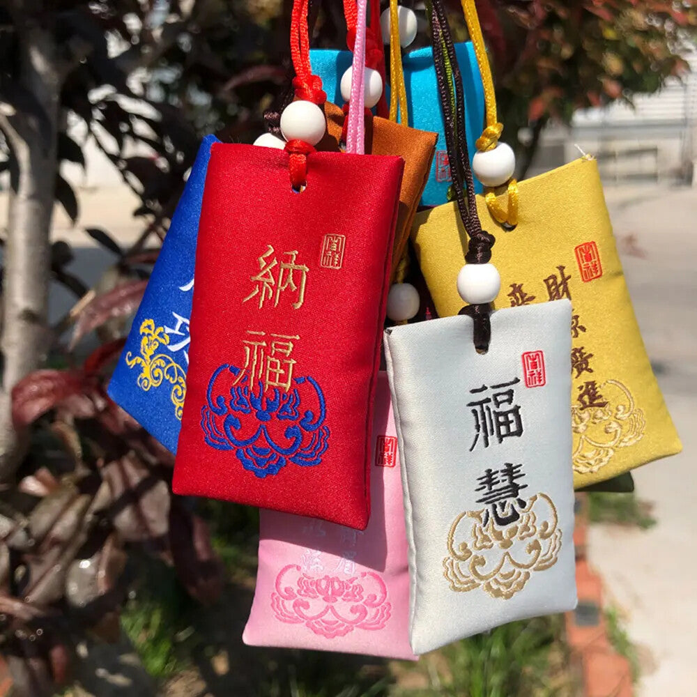 Buddhist Spiritual Salt Pouch piritual Amulet Blessing Sachets Car Pendant Bags