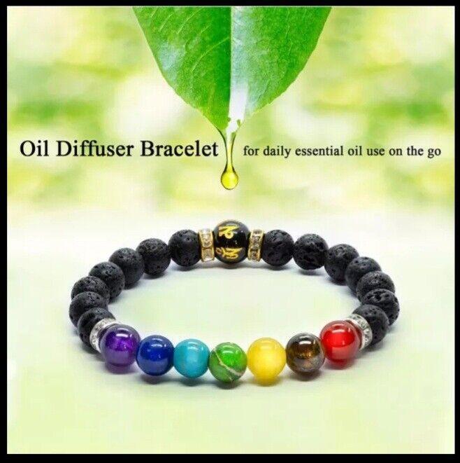 Pulsera De 7 Chakras Para Hombre Y Mujer, Cristal Natural, Curación De Ansiedad,