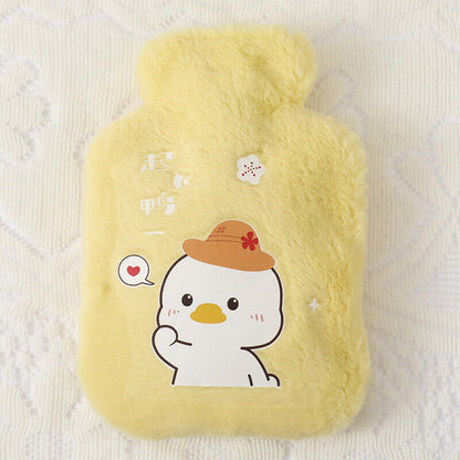 Cartoon Plush Rabbit Bear Hot Water Bottle Water Filling Small Warm Water Bag