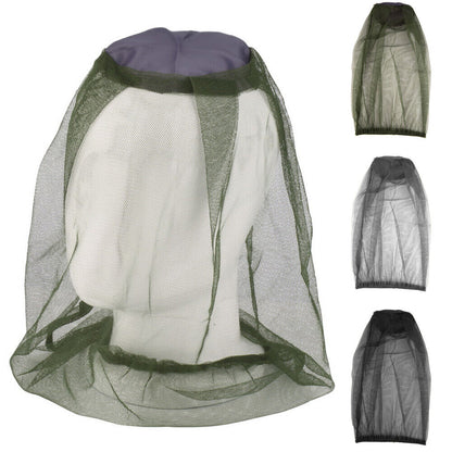 6x Anti-Mosquito Bug Bee Insect Head Net Hat Cap Sun Protection Fishing Hiking
