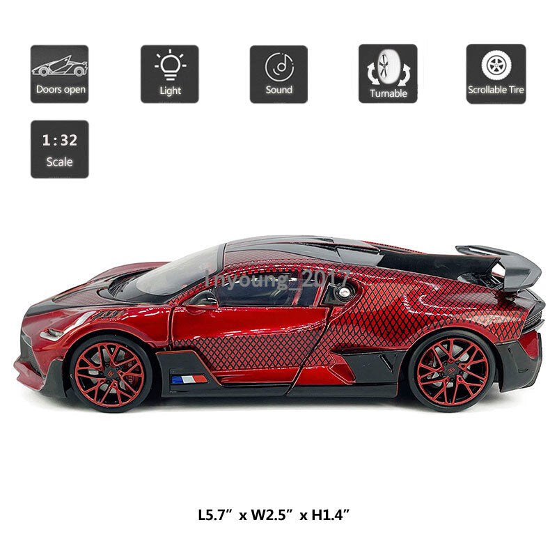 1/32 2020 Divo Model Car Diecast Toy Cars Toys for Boys Kids Gifts Collection