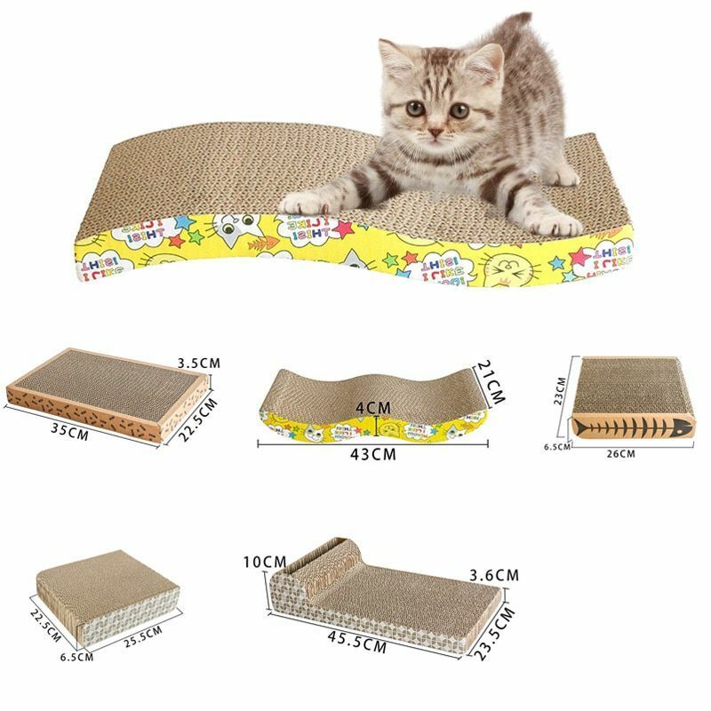 Corrugated Cat Scratch Toy Board Pad Grinding Nail Interactive Protect Furniture