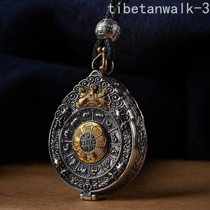 Jiugong Bagua Gawu Box Pendant Necklace Decoration Pendant Pendant necklace