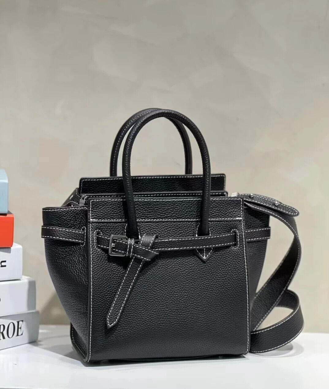 Cowhide Handbags For Women Genuine Leather Tote Bag Simple Trendy Bag