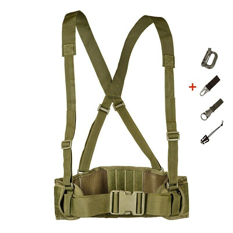 Army War Battle Belt Military Tactical Nylon Waist Bag Tools Carrier CS Belt