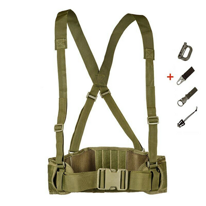 Army War Battle Belt Military Tactical Nylon Waist Bag Tools Carrier CS Belt