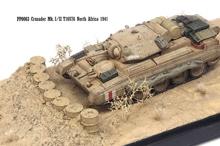 S-Model 1/72 PP0063 Crusader MK.Ⅰ/Ⅱ T16576 Tank North Africa 1941 Model+Platform