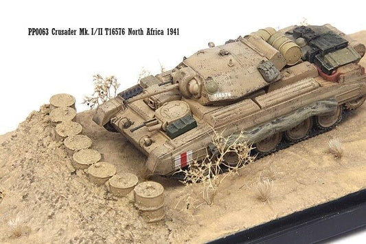 S-Model 1/72 PP0063 Crusader MK.Ⅰ/Ⅱ T16576 Tank North Africa 1941 Model+Platform