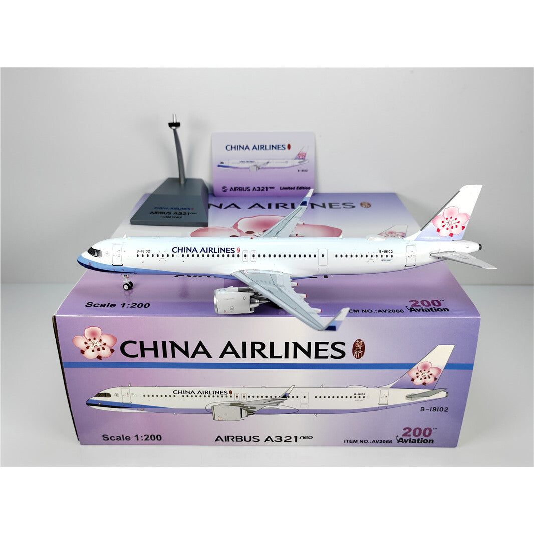 22cm 1:200 Aviation China Airlines Plane Airbus A321neo Diecast Aircraft Model