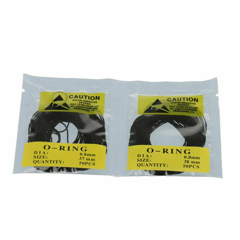 10 Sizes 500Pcs Dia 0.8mm 31-40mm Rubber O-Ring Watch Back Cover Seal Gaskets