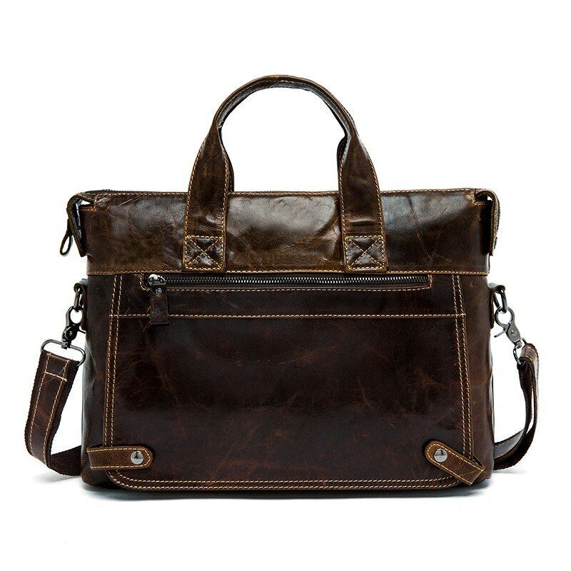 Shoulder Bag Messenger Crossbody Bags Men's PU Leather Handbag Briefcase Laptop