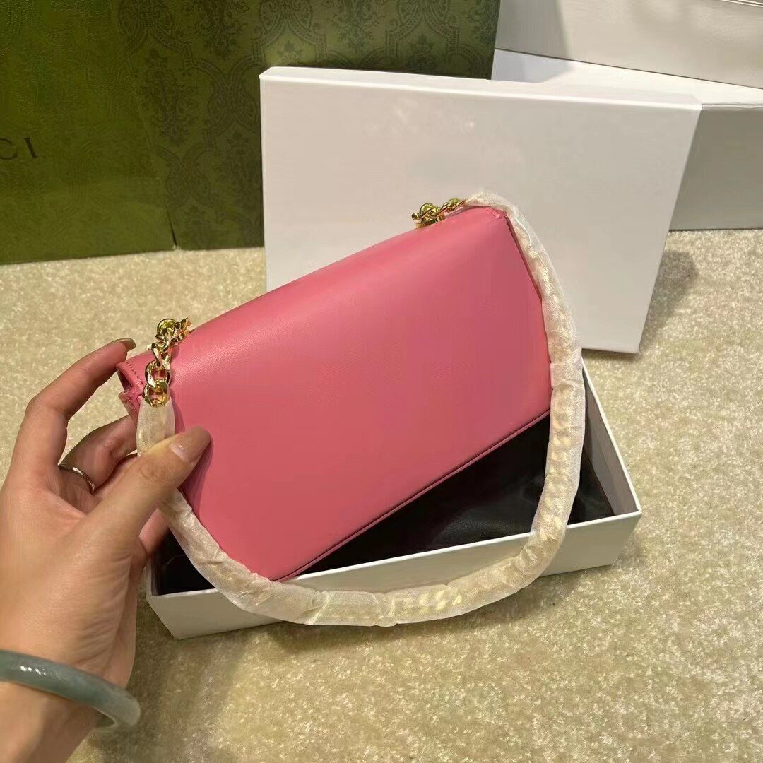 Genuine Leather Single Shoulder Bag Split Messenger Bag Luxury Small Square Bag