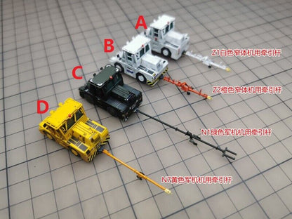 1/144 Airport Komatsu WT-150 Passenger Aircraft Tractor+Drawbar Model #D 1Pcs