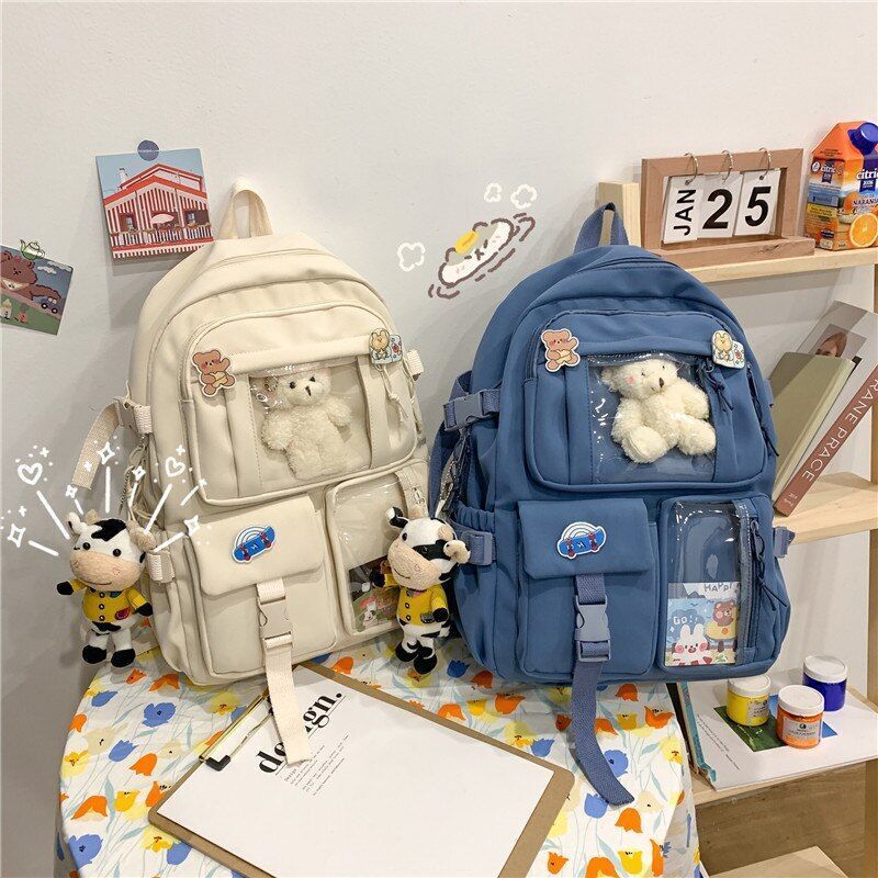 Backpacks Waterproof Multi-Pocket Nylon School Student Laptop Pack Traveling Bag