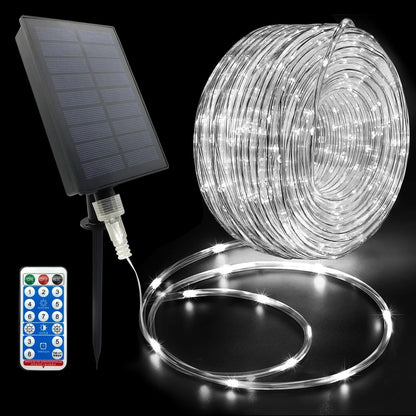 Solar Rope Lights Outdoor Waterproof 66ft 200LED Tube String Lights for Yard