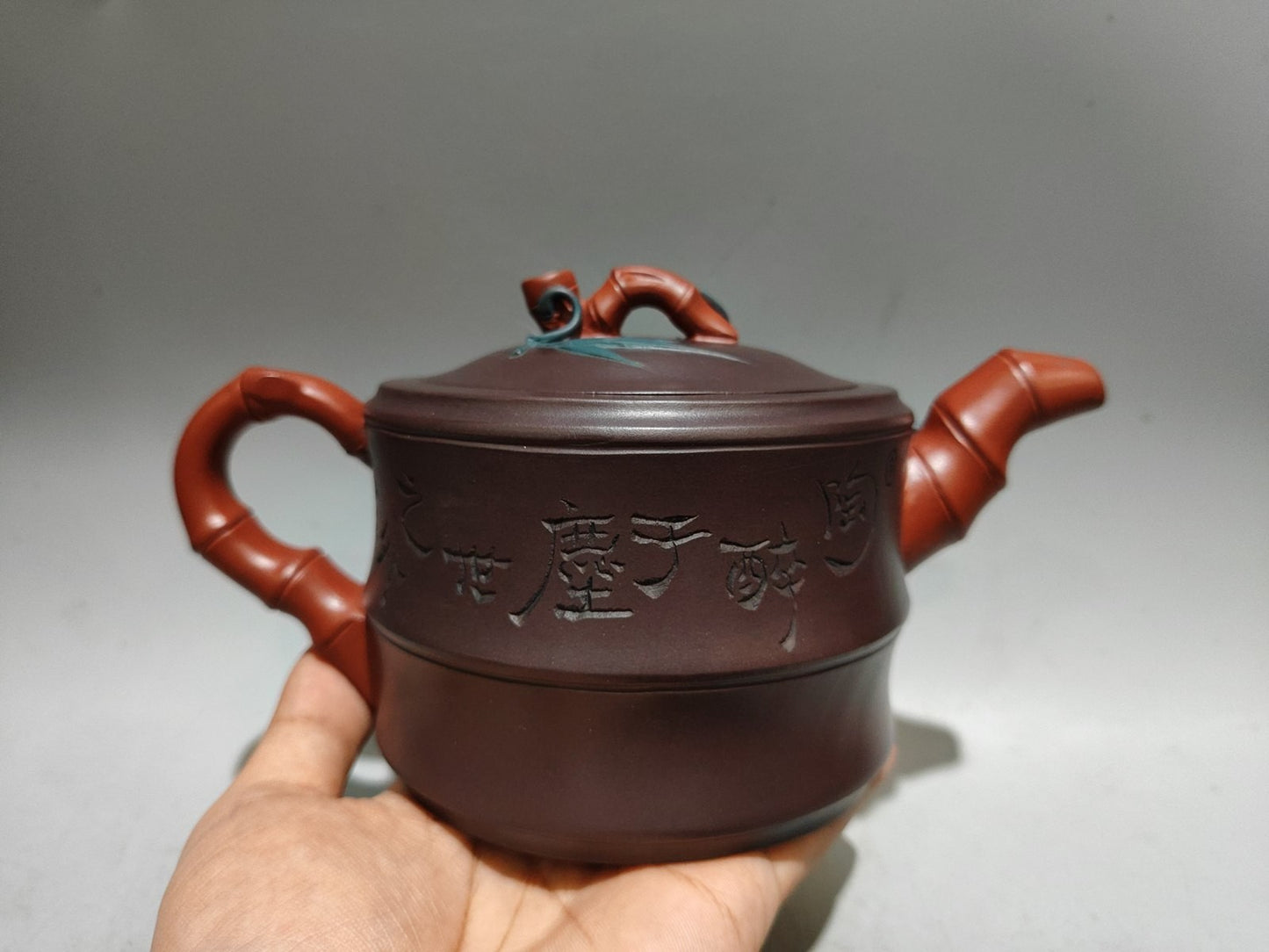 Chinese Yixing Zisha Clay Handmade Exquisite Dragon&Phoenix Teapot 31220