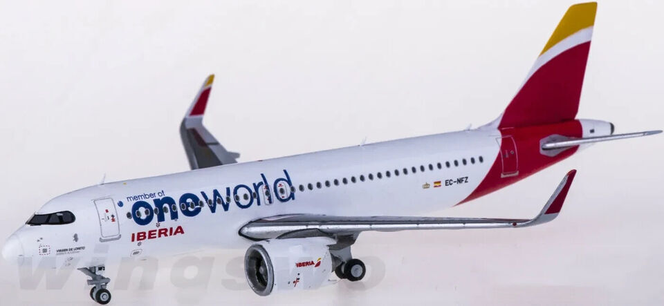 1:400 JC Wings IBERIA One World AIRBUS A320neo Passenger Airplane Diecast Model