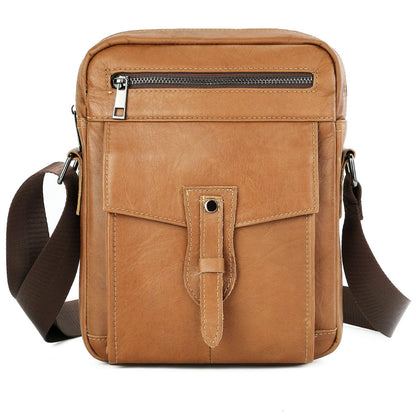100% Genuine Leather Men's Crossbody Shoulder Bag, Handbag Business Cowhide