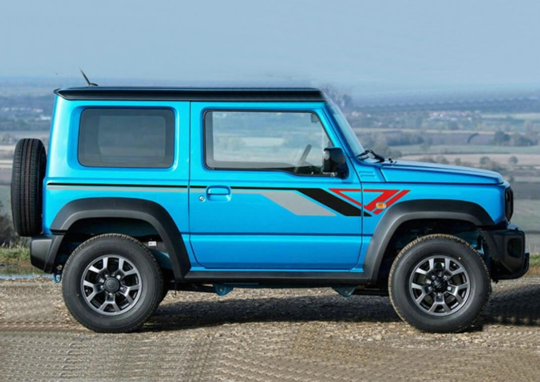 2 PCS Car Sticker Side Door Decal For Suzuki Jimny Graphics Racing Stripes