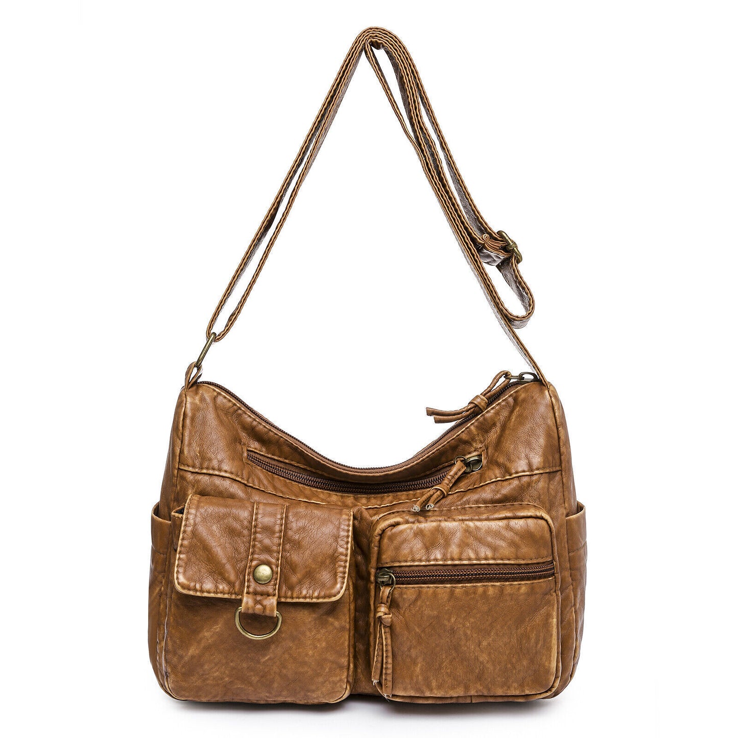 Vintage Womens Crossbody Shoulder Bag Purse Clutch PU Leather Sling Tote Handbag