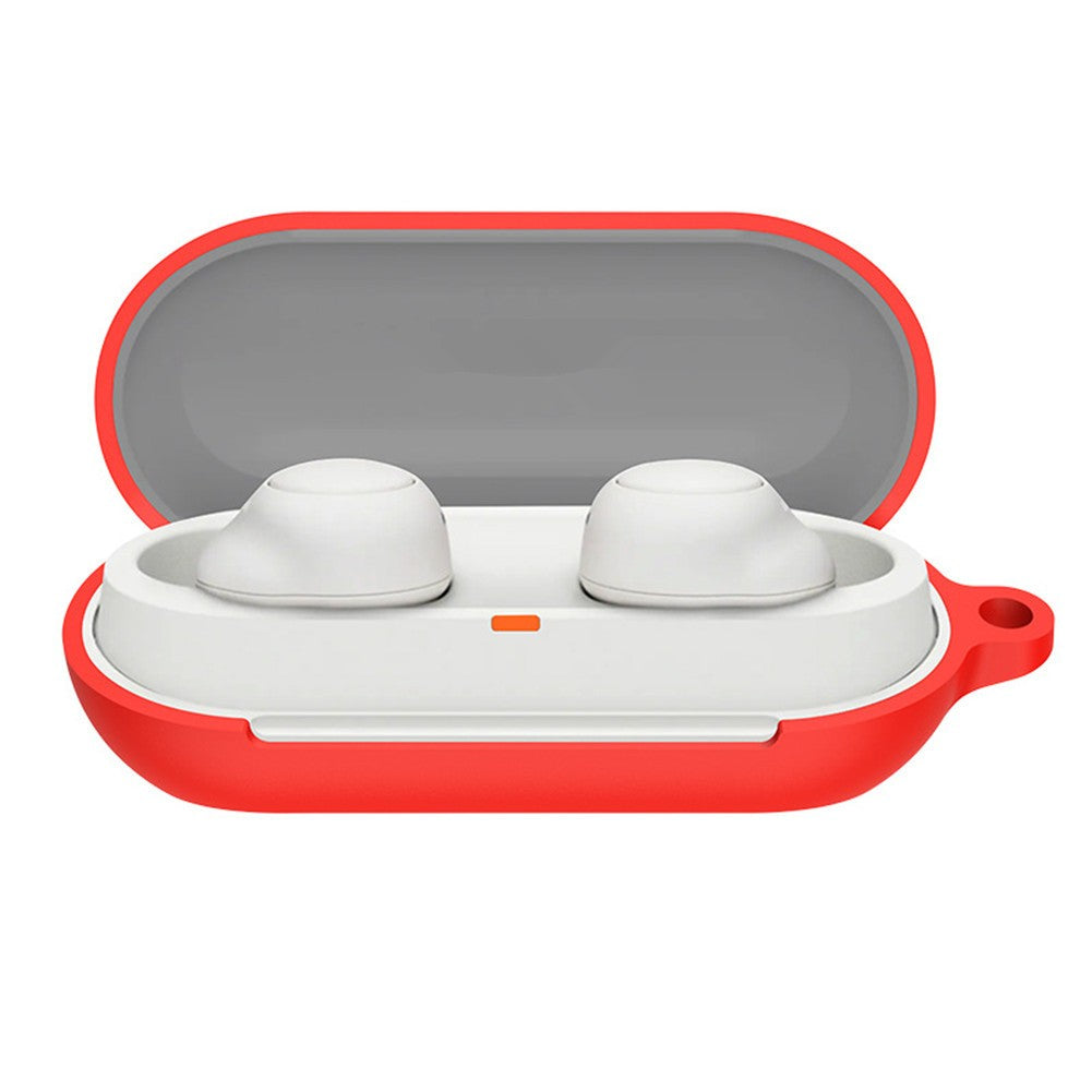 Red Waterproof Headset Silicone Protective Shockproof Cover For Sony WF C500