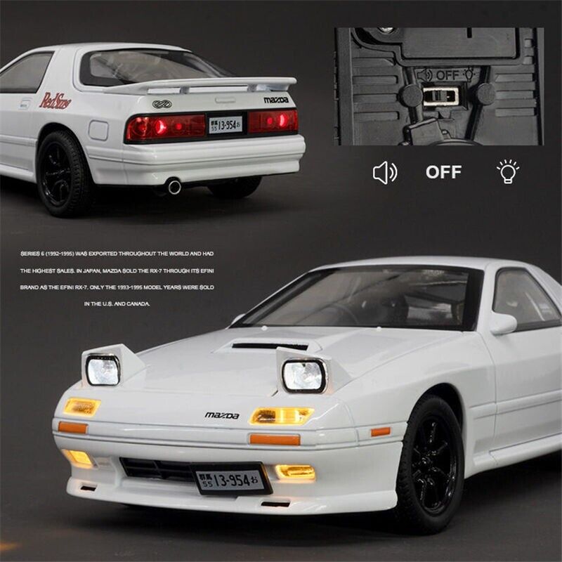1:24 Mazda RX7 Diecast Model Car Alloy Sport Car Toy Vehicle Gift Collection