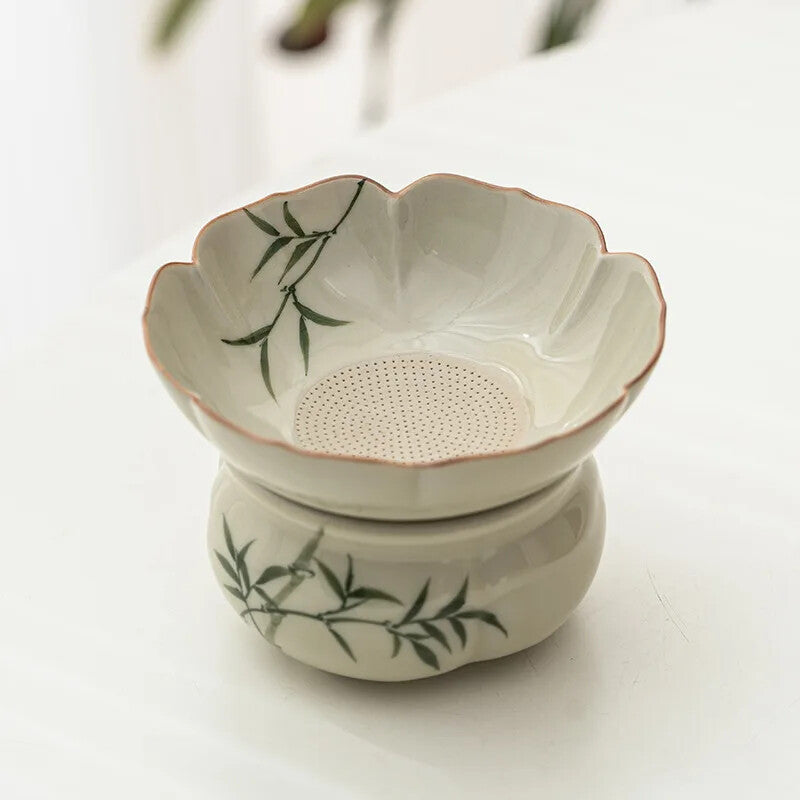 Hand-painted Bamboo Chinese Tea Infuser Tea Set Zen Tea Accessories Filter