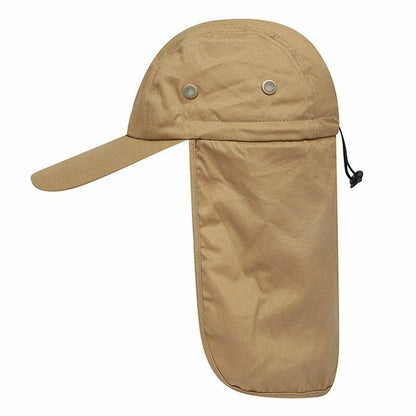 Outdoor Unisex Hiking Cap Quick Dry Sun Visor Hat Sun Protection Neck Flap Cover