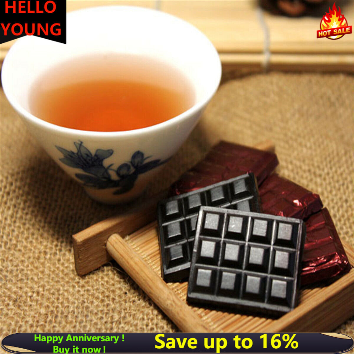 Chinese Yunnan Cream Cha Gao Ripe Tea Black Tea 5Pcs Puerh Shu Puer Resin Pu-Erh