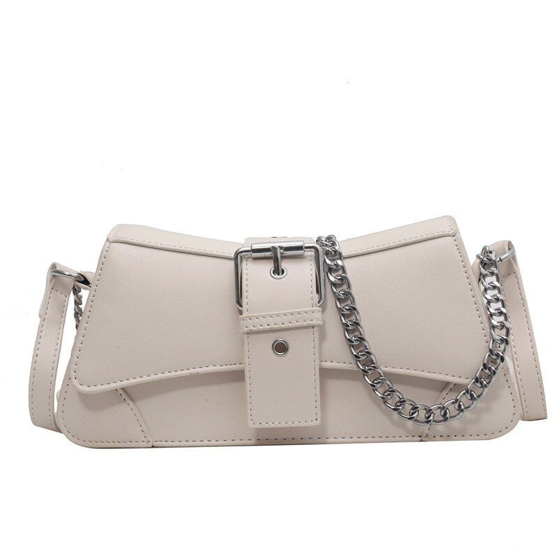 Chain Shoulder Bag Synthetic Leather Handbag Vintage Flap Crossbody Sling Bags