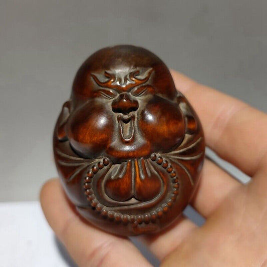 vintage car buddha statue carving wooden sculptures home decor carved figurine