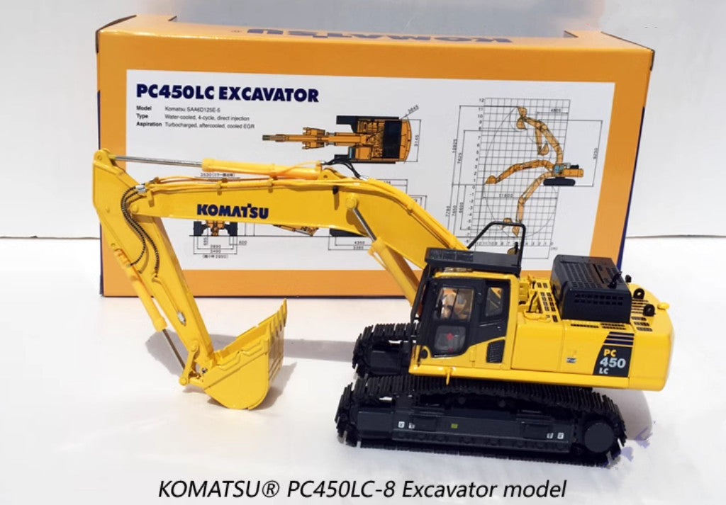 1:50 24CM PC400LC-8 Excavator Construction Machine Equipment Diecast Model
