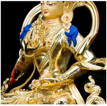 8.4" Gilding Buddha Statue Safety Vajrasana Vajra Bodhisattva Buddha Statue