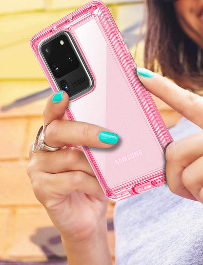 For Samsung Galaxy S20 Ultra Plus Transparent Case Clear Phone Cover + Accessory