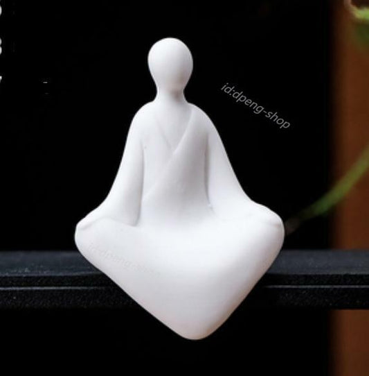 2.9"Chinese White Porcelain Ceramics Lovable Elephant Figurine Statue Statues 3