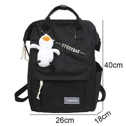 Laptop Waterproof Nylon Bag Traveling Green Backpack Bag College 26*18*40CM Pink
