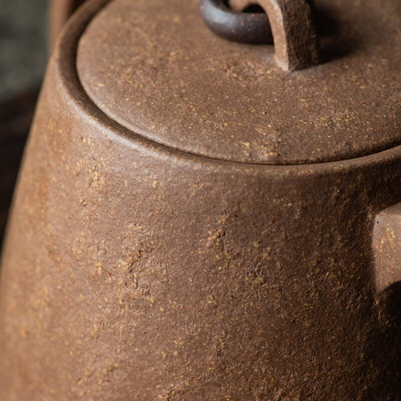 Traditional Craft Full Handmade Tea Pot Chinese Character Carve Yixing Zisha Pot