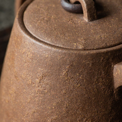 Traditional Craft Full Handmade Tea Pot Chinese Character Carve Yixing Zisha Pot