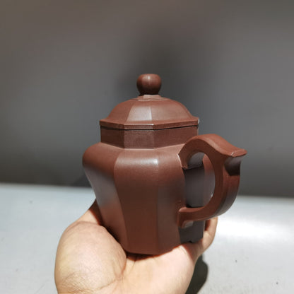 Chinese Yixing Zisha Clay Handmade Exquisite Teapot （八方怀古壶 底款：施小马）