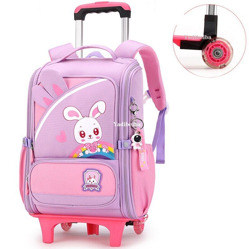 School Bag Wheels School Trolley Backpack Girls Wheeled Backpack School Bags