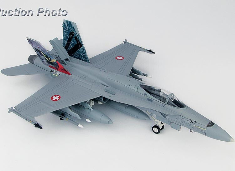 1:72 HM F/A-18C Honet Swiss Air Force J-5017 Fighter Diecast Aircraft Model