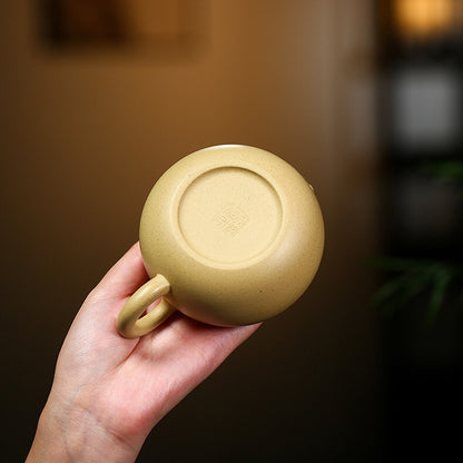 220ml Xishi Pot Real Yixing Zisha Green Clay Marked Tea Pot Handmade On Sales