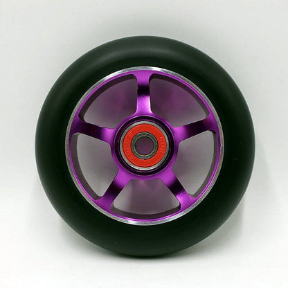 4pcs Stunt Scooter Wheels 100mm Aluminum Alloy Hub High-elastic PU Skates Wheels
