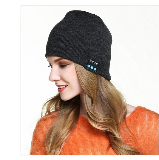 Winter Warm Wireless Bluetooth Beanie Hat Cap Headset Headphone Speaker With Mic