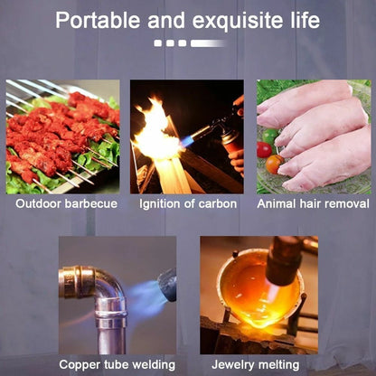 Flame Gun Gas Torch Multifunctional Flame Cooking BBQ Heating Tool Camping metal