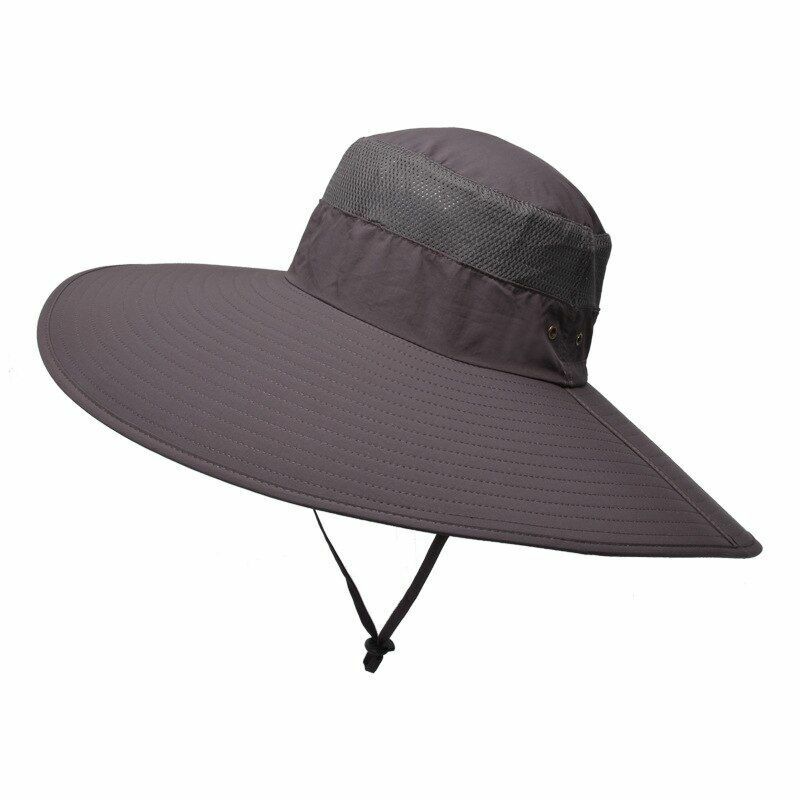 15CM Big Wide Hat Fisherman Solid Waterproof Sunshade Fishing Cap Sport Hiking