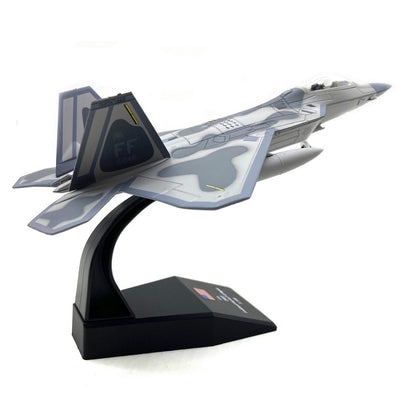 18cm 1:100 US F22 Raptor Stealth Fighter Alloy Aircraft Fighter Military Model B
