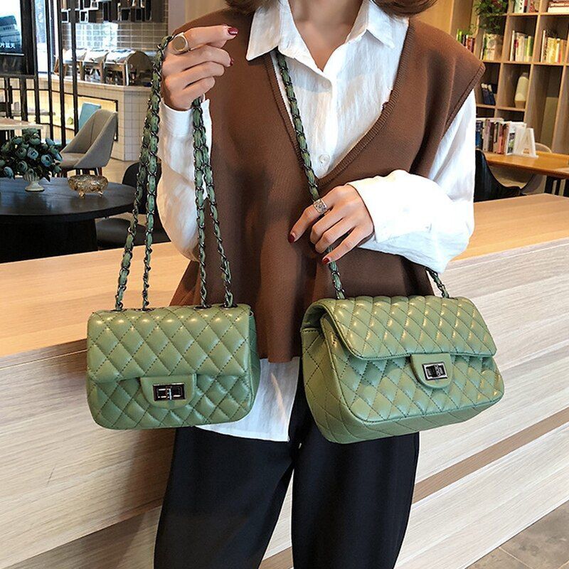 Shoulder Bag Leather Pattern Straddle Small Bag Purse Handbag 26*16*8 CM